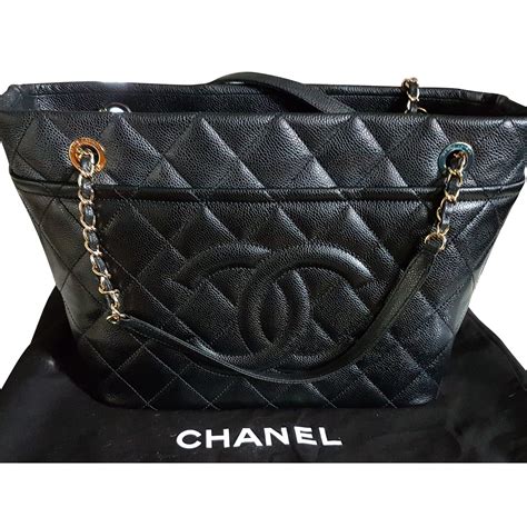 chanel sac shopping cuir|Chanel handbags online.